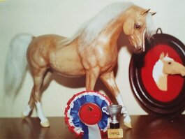 D.O. All that Glitters, palomino mare. Breyer PAM r/r/h in 1993