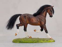 SC Chocolate Button, Welsh D stallion. Animal Artistry SM resin Welsh D r/h in the 1990’s