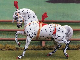 KA King of Hearts, appaloosa. Animal Artistry Classic resin Circus Horse r in 1997